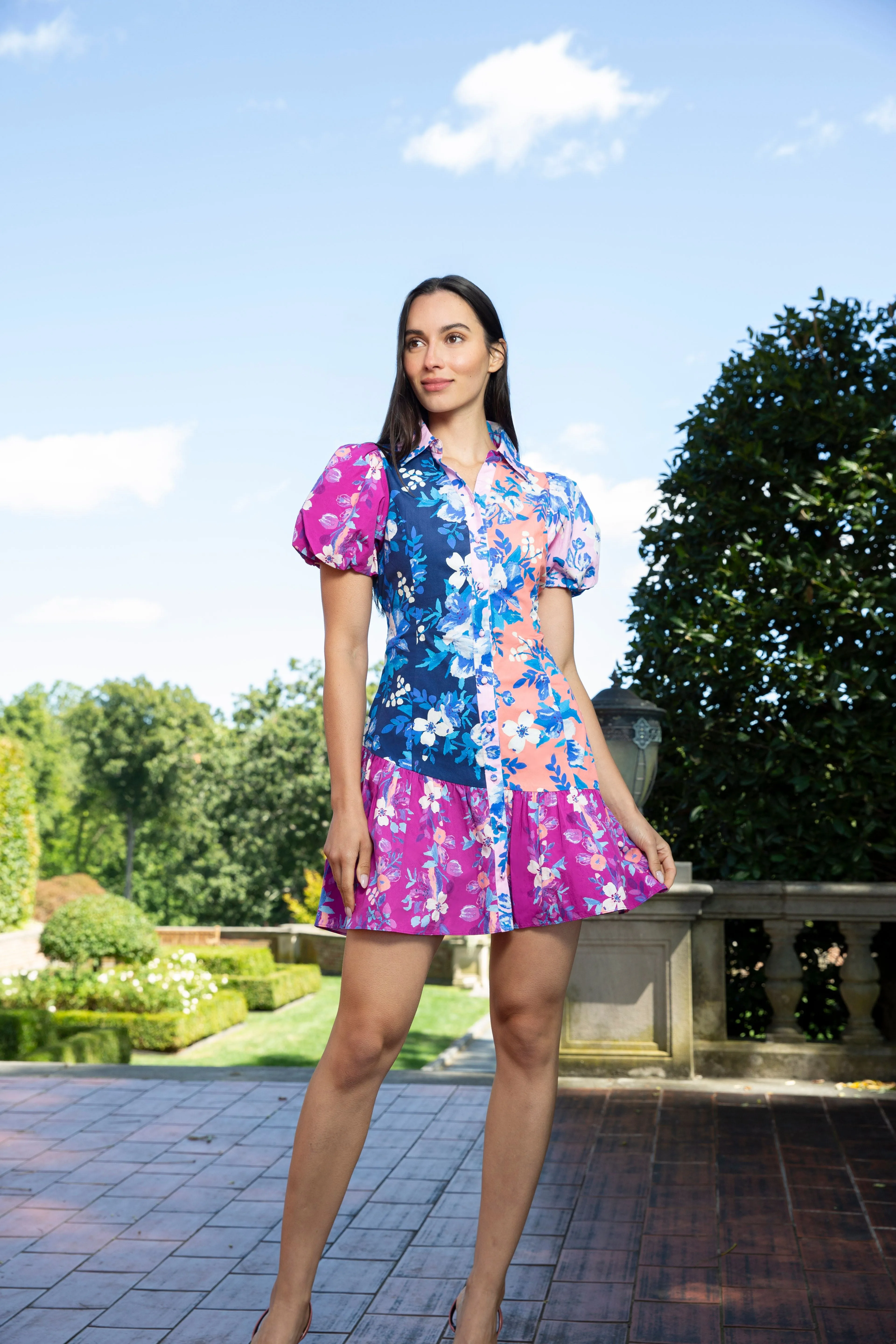 Gwen Dress-Multi Georgia Floral