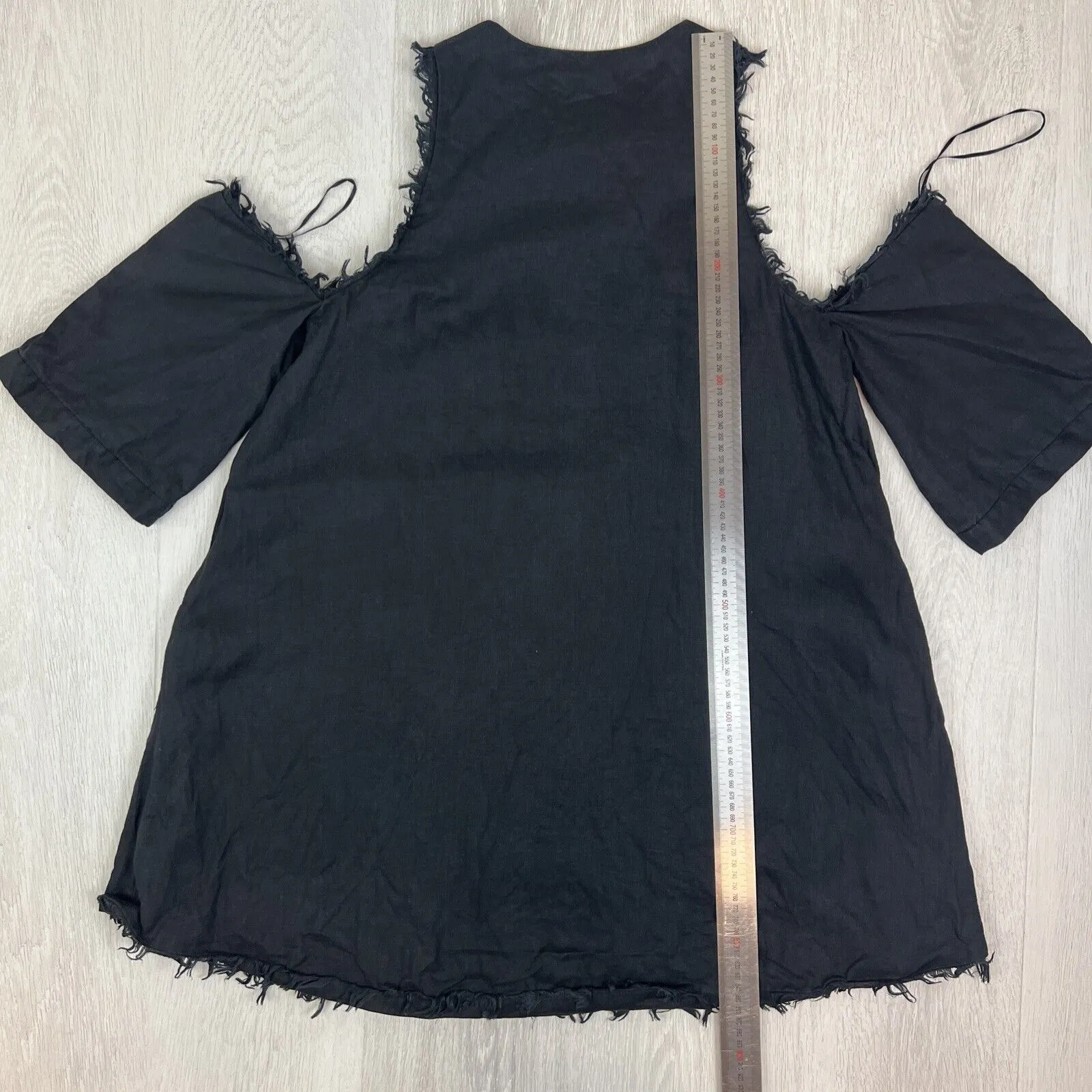 Isla Womens Black Button Up Linen Dress Size Medium