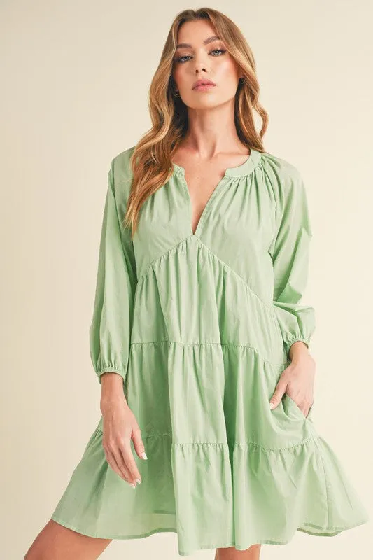 Jenay Tiered Dress in 4 Colors (small only)
