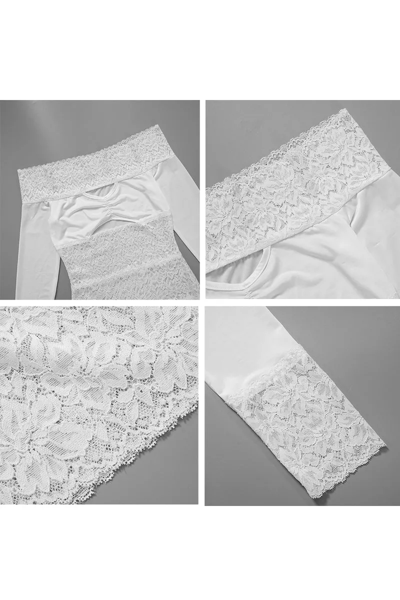 JJ0261 Lace Sheer Rompers