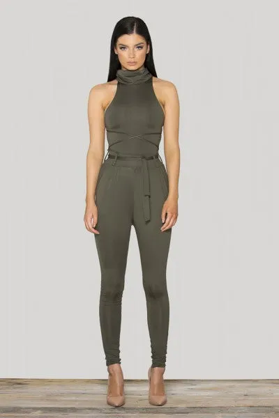 Jumpsuit Sleeveless Spaghetti Strap Deep V Neck Bodycon Playsuit