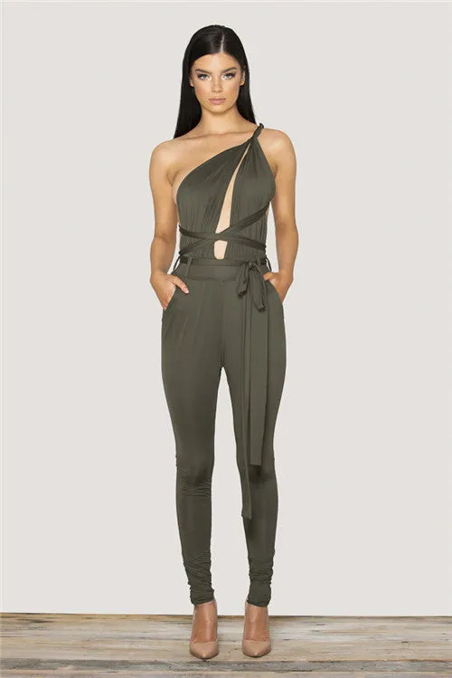 Jumpsuit Sleeveless Spaghetti Strap Deep V Neck Bodycon Playsuit