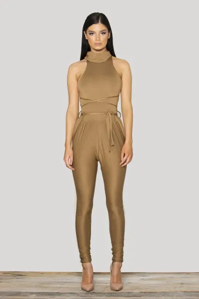 Jumpsuit Sleeveless Spaghetti Strap Deep V Neck Bodycon Playsuit