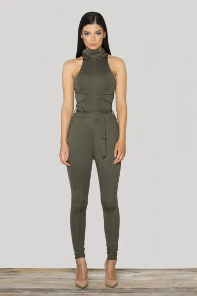Jumpsuit Sleeveless Spaghetti Strap Deep V Neck Bodycon Playsuit