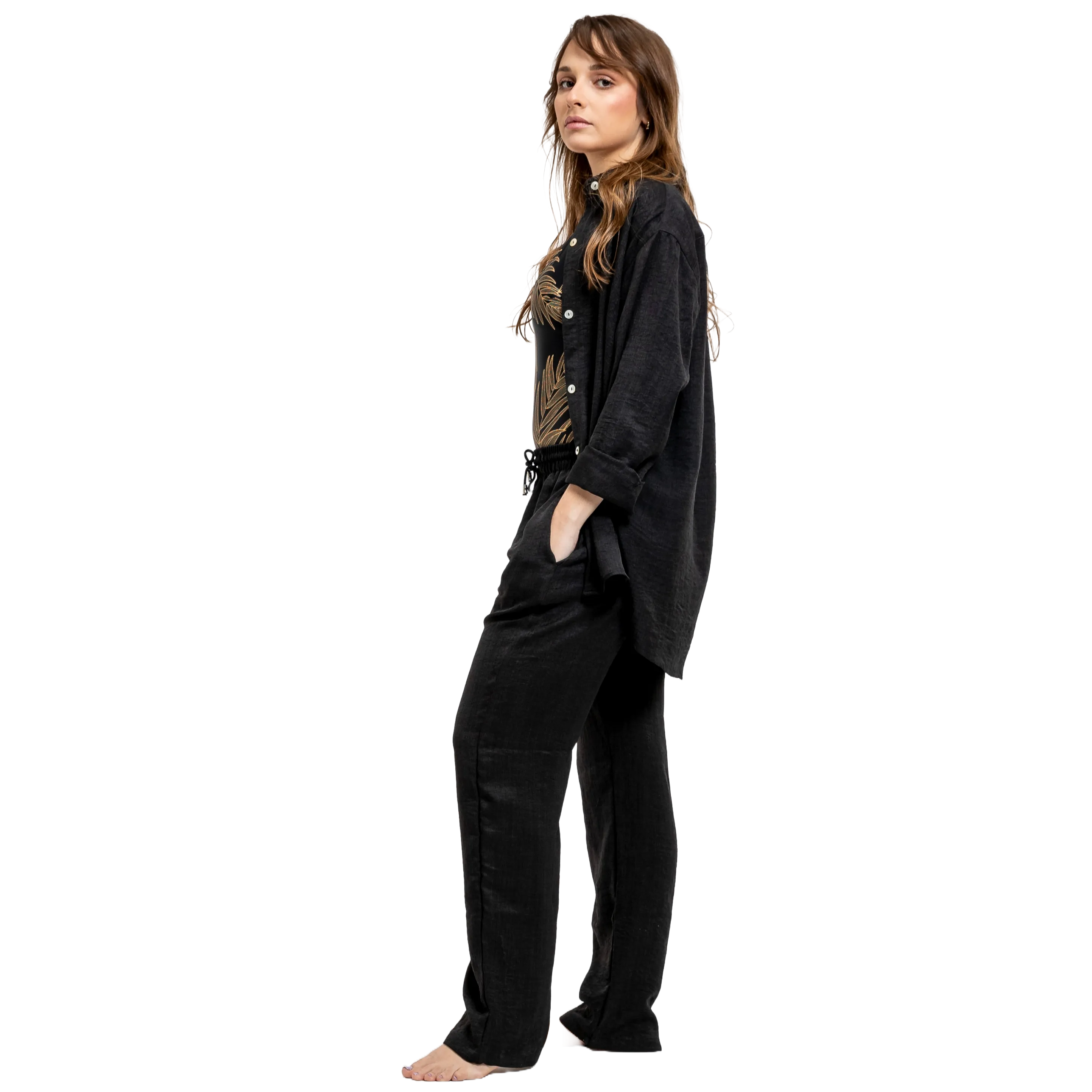 Kali Linen Set - Black