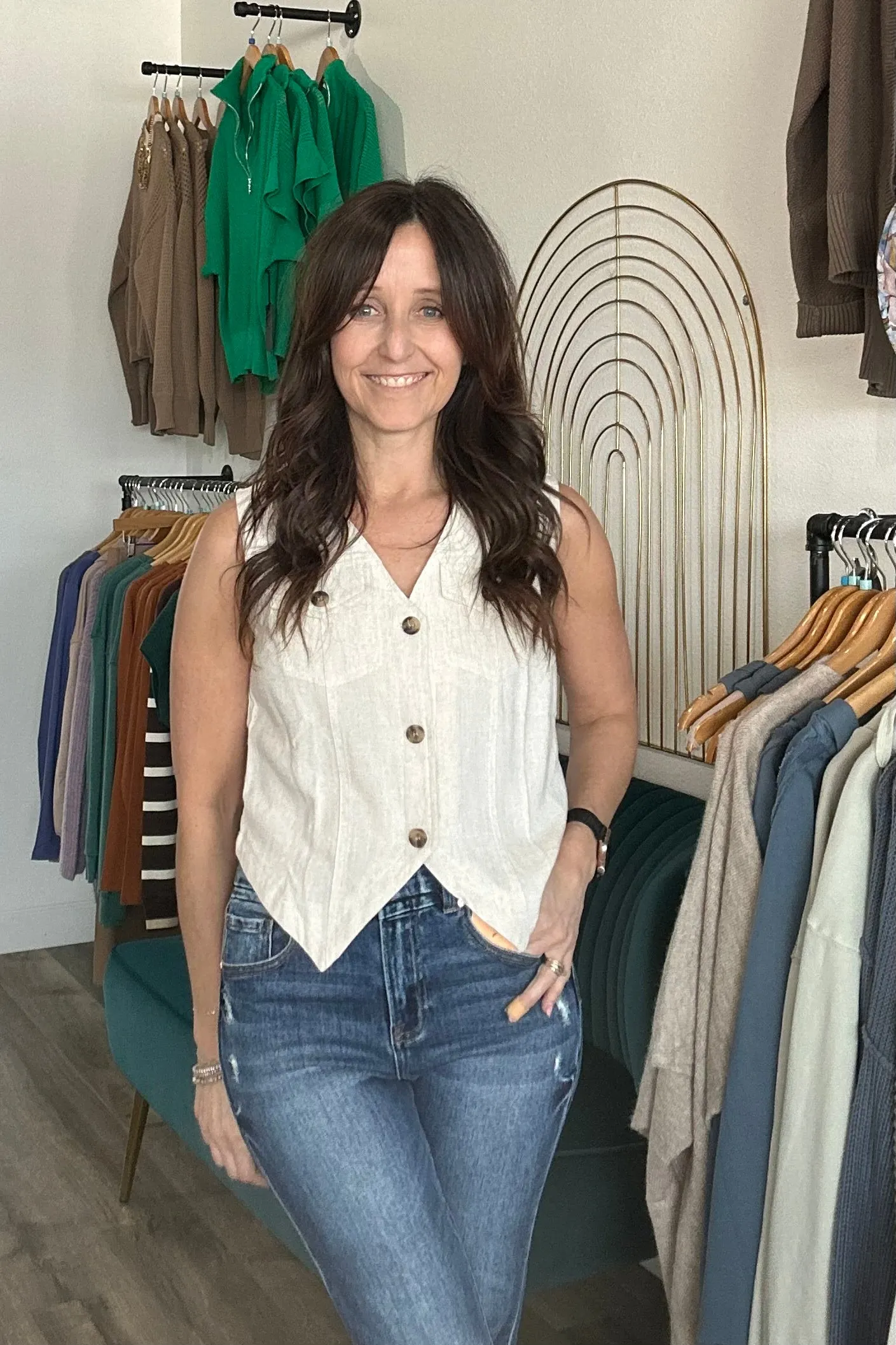 Kari Linen Blend Vest