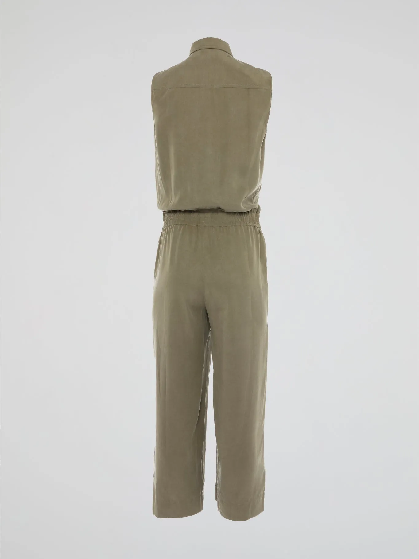 Khaki Belted Jumpsuit