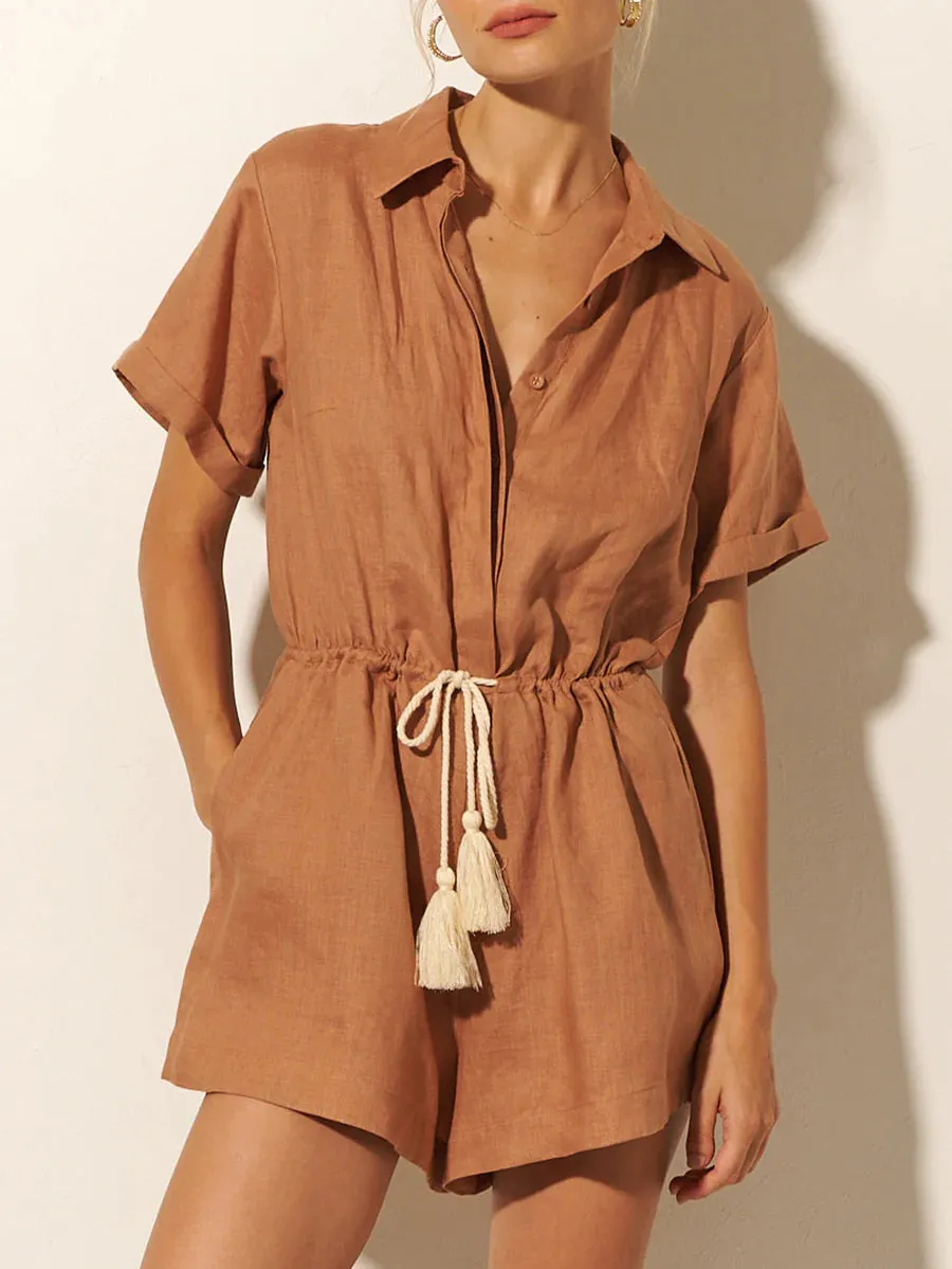 Kivari Tully Playsuit - Mocha