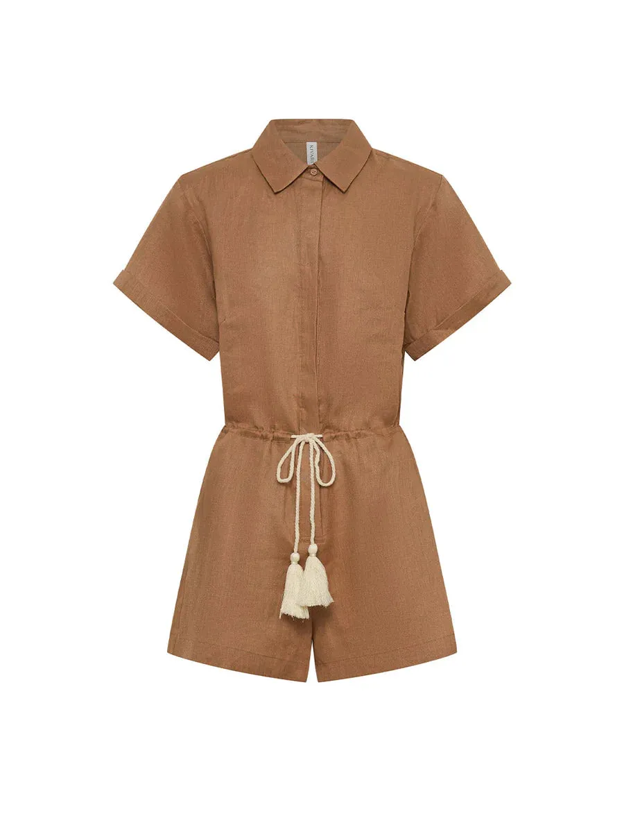 Kivari Tully Playsuit - Mocha