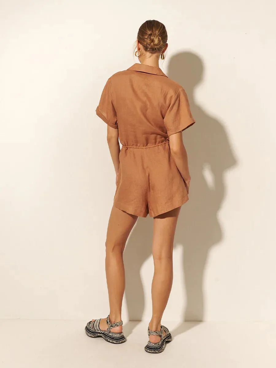 Kivari Tully Playsuit - Mocha