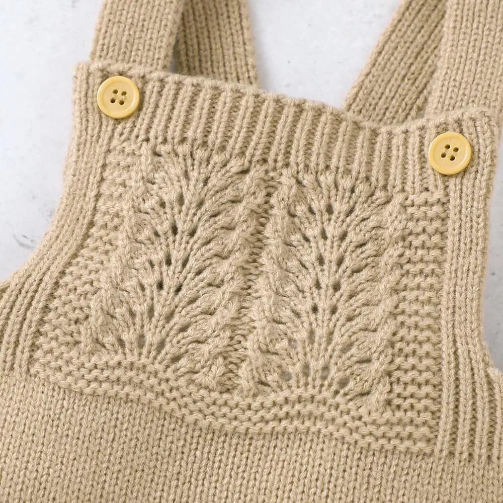 Knitted Sleeveless Jumpsuit & Bonnet