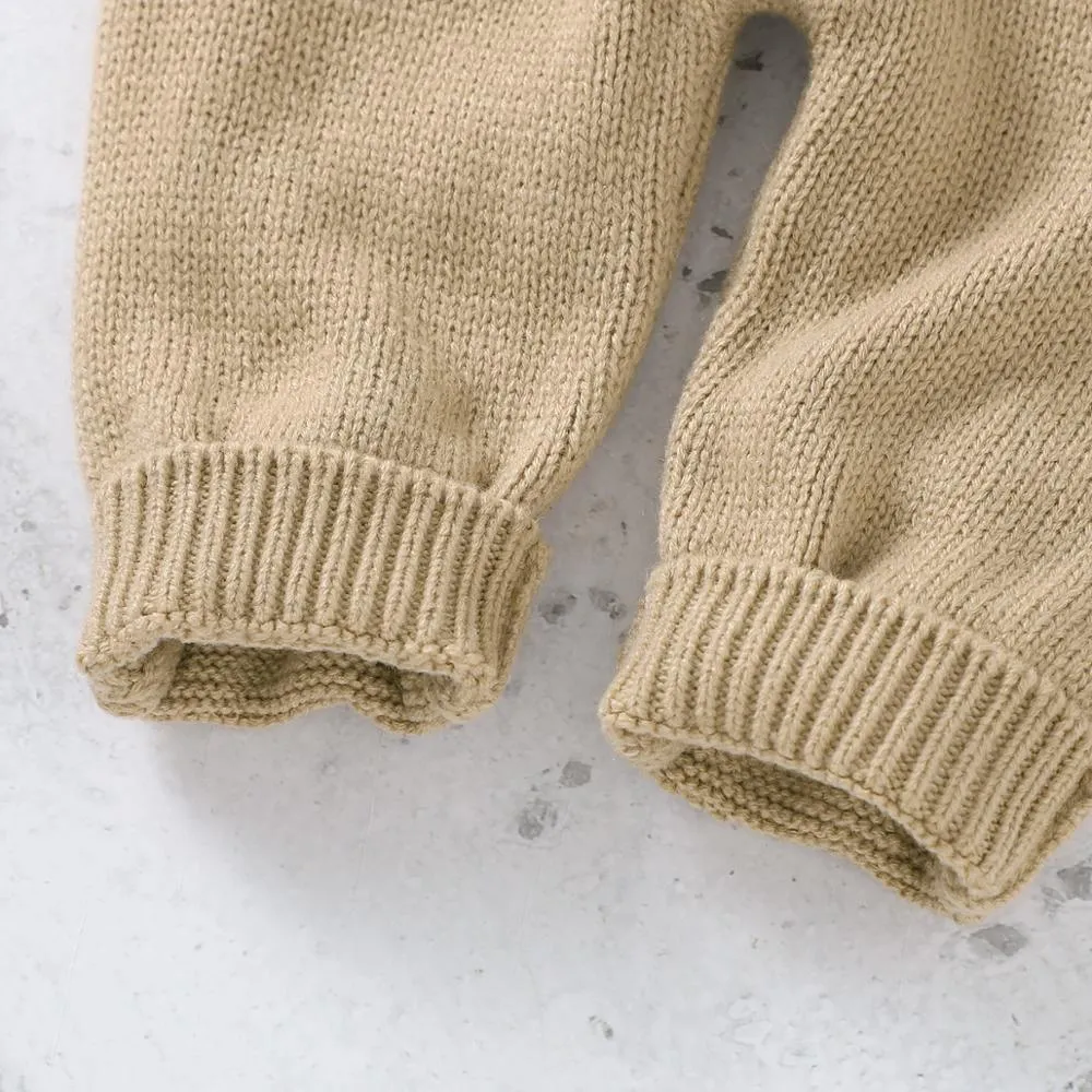 Knitted Sleeveless Jumpsuit & Bonnet
