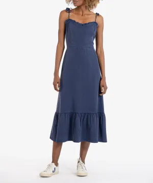 Kut From The Kloth Meriah Navy Tie Tiered Sundress
