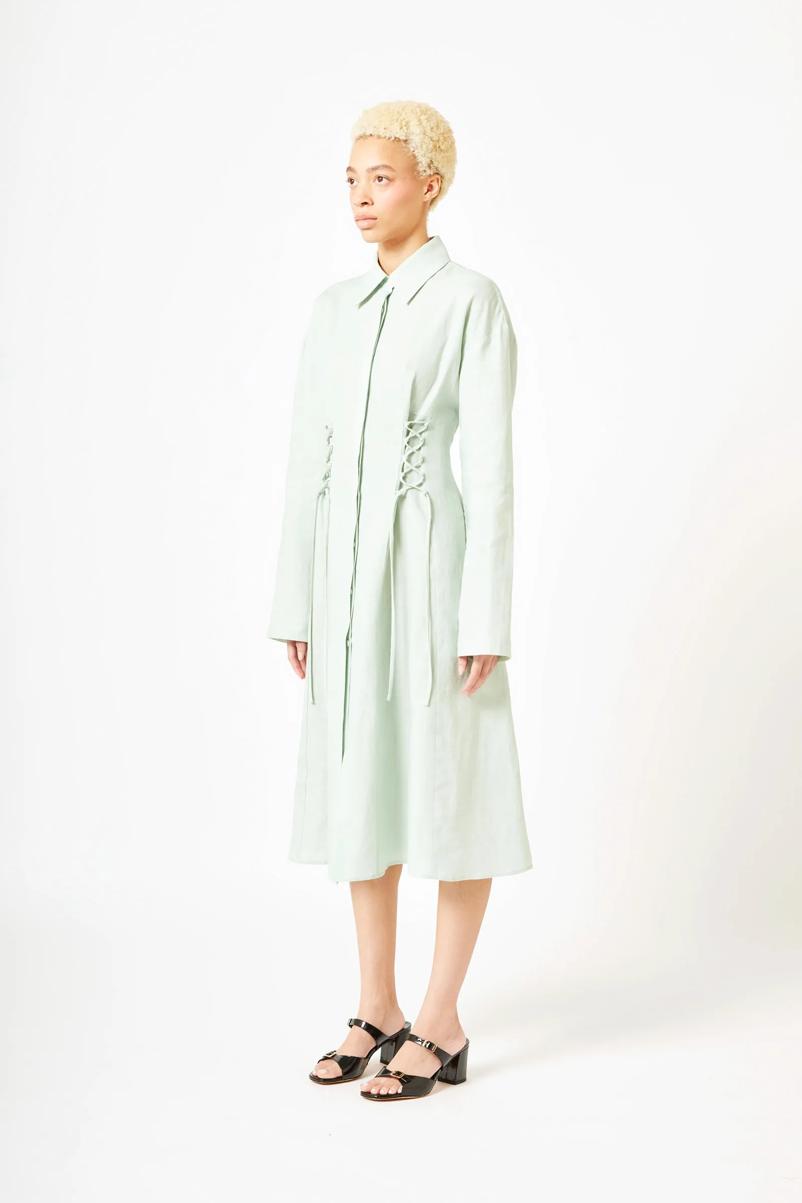 Laced Button Down Dress