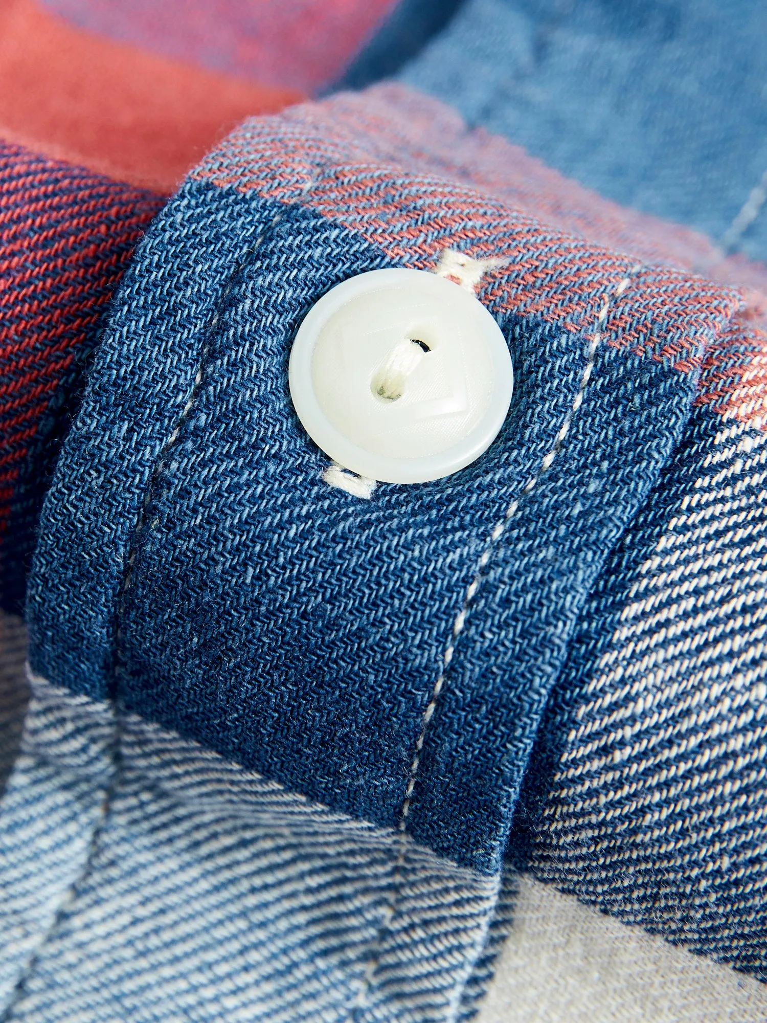 Lee Cotton-Linen Workshirt in Red/Indigo Plaid