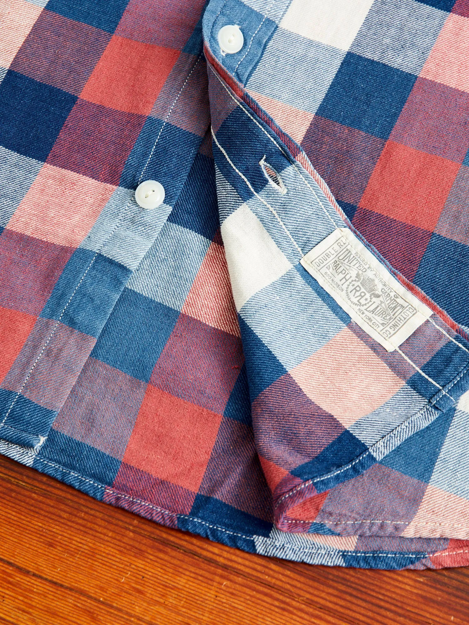 Lee Cotton-Linen Workshirt in Red/Indigo Plaid