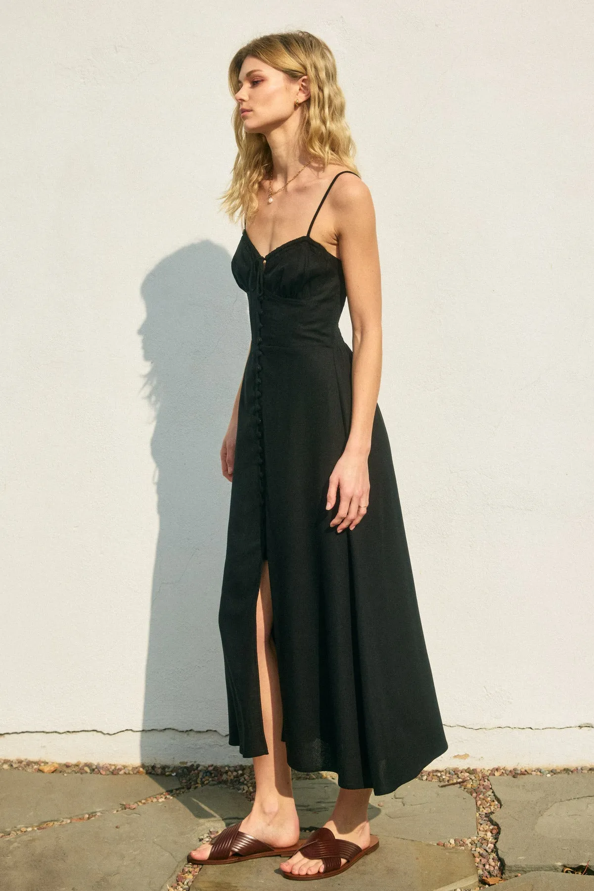 Leia Sweetheart Corset Midi Dress