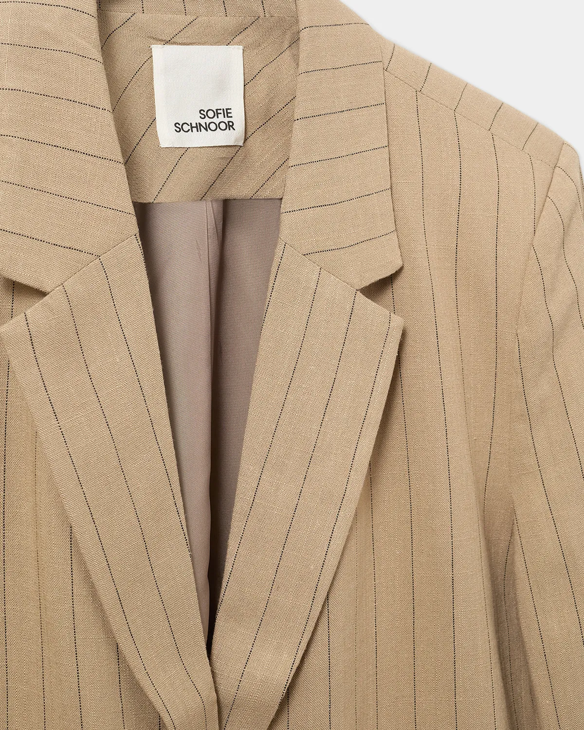 LENNONSW BLAZER - Light Brown Striped