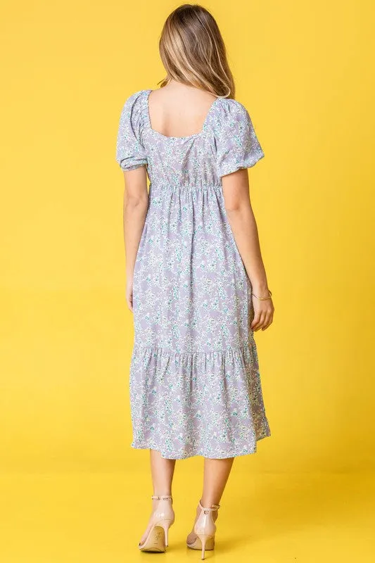 Lilac Meadow Midi Dress