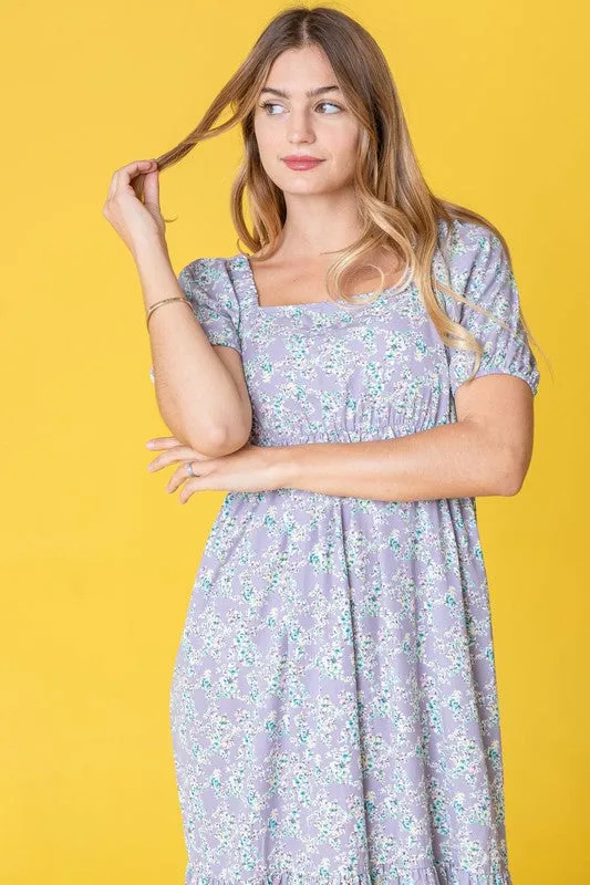 Lilac Meadow Midi Dress