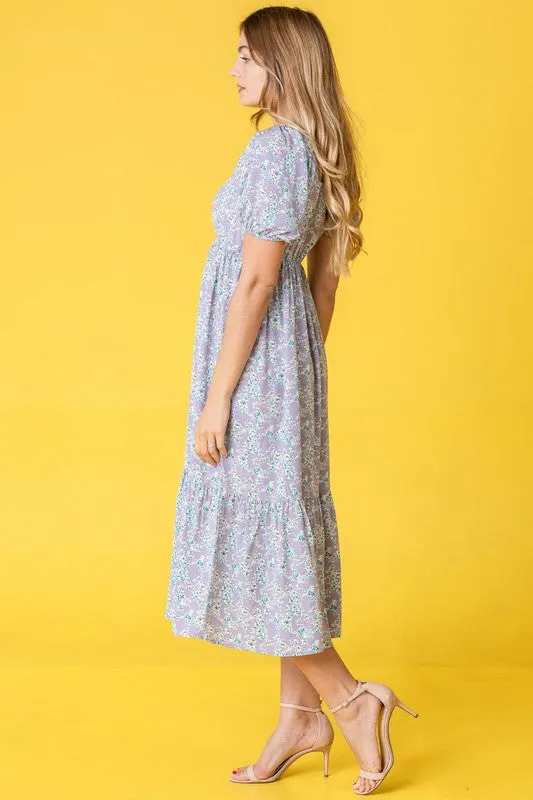 Lilac Meadow Midi Dress
