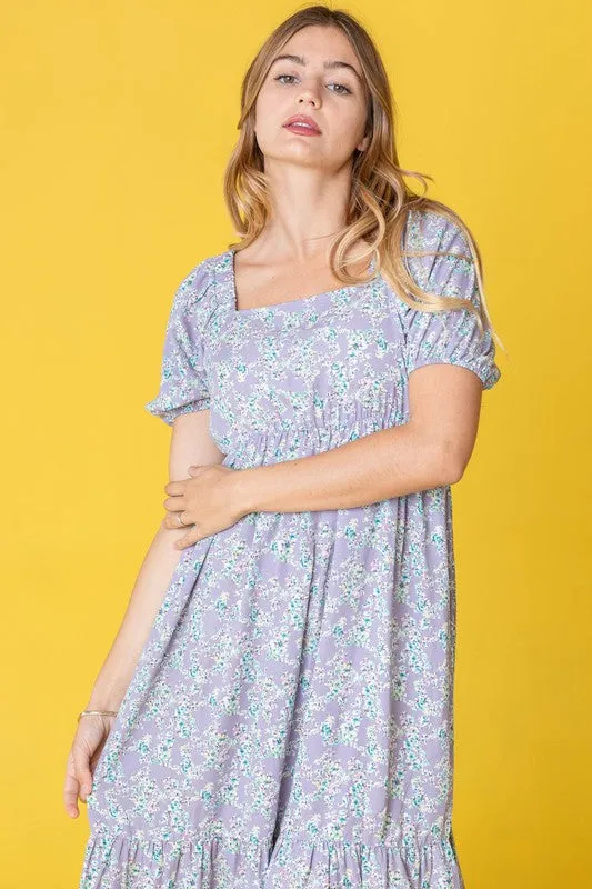 Lilac Meadow Midi Dress