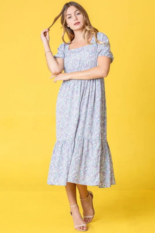 Lilac Meadow Midi Dress