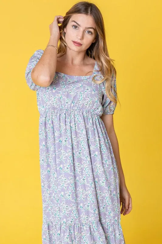 Lilac Meadow Midi Dress