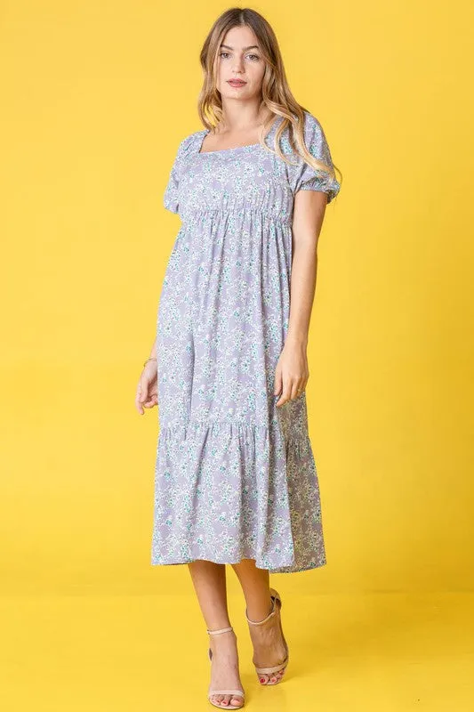 Lilac Meadow Midi Dress