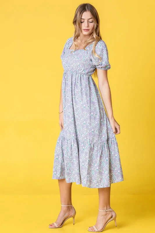 Lilac Meadow Midi Dress