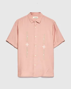 Linen Aberlady Shirt in Dusty Pink