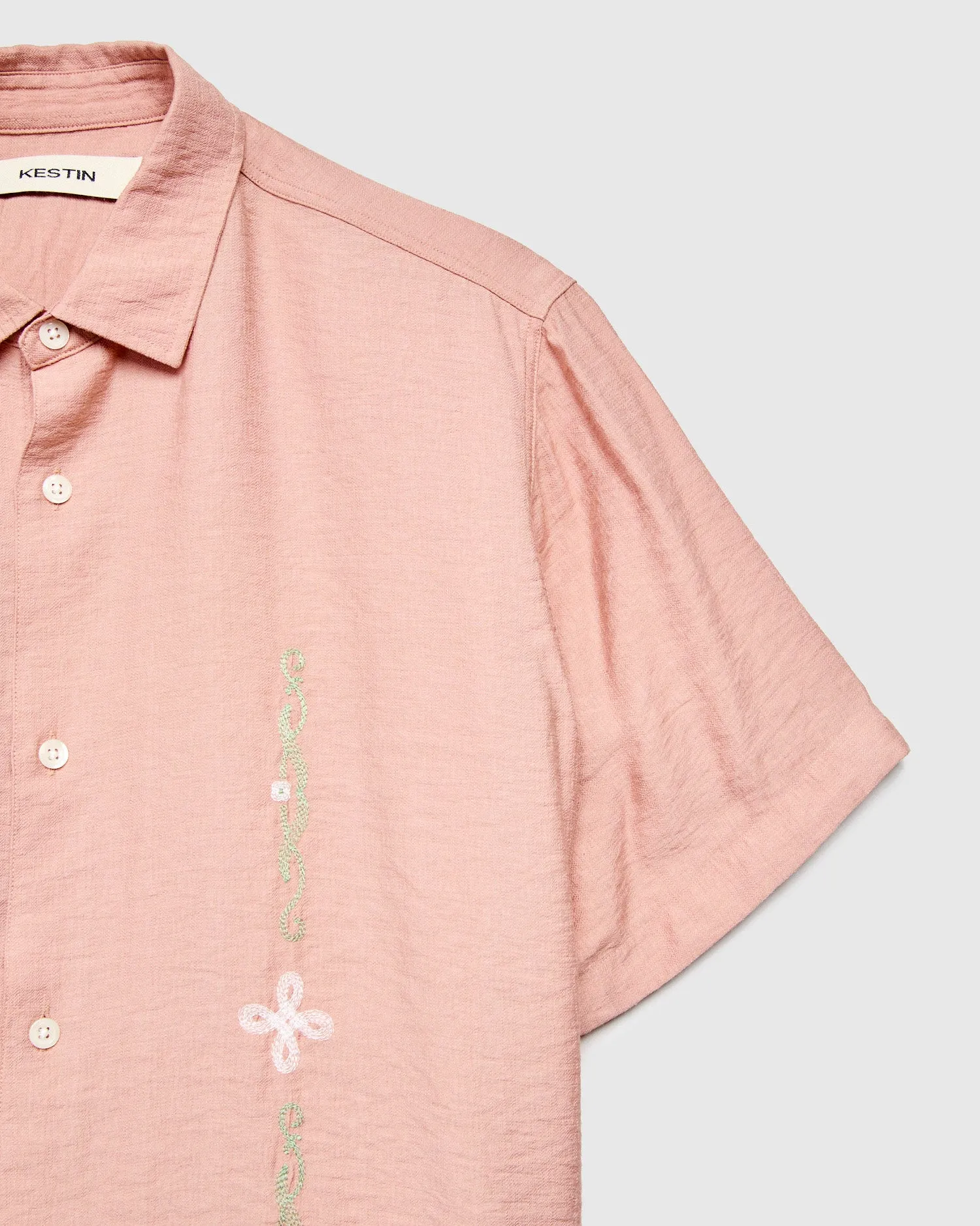 Linen Aberlady Shirt in Dusty Pink