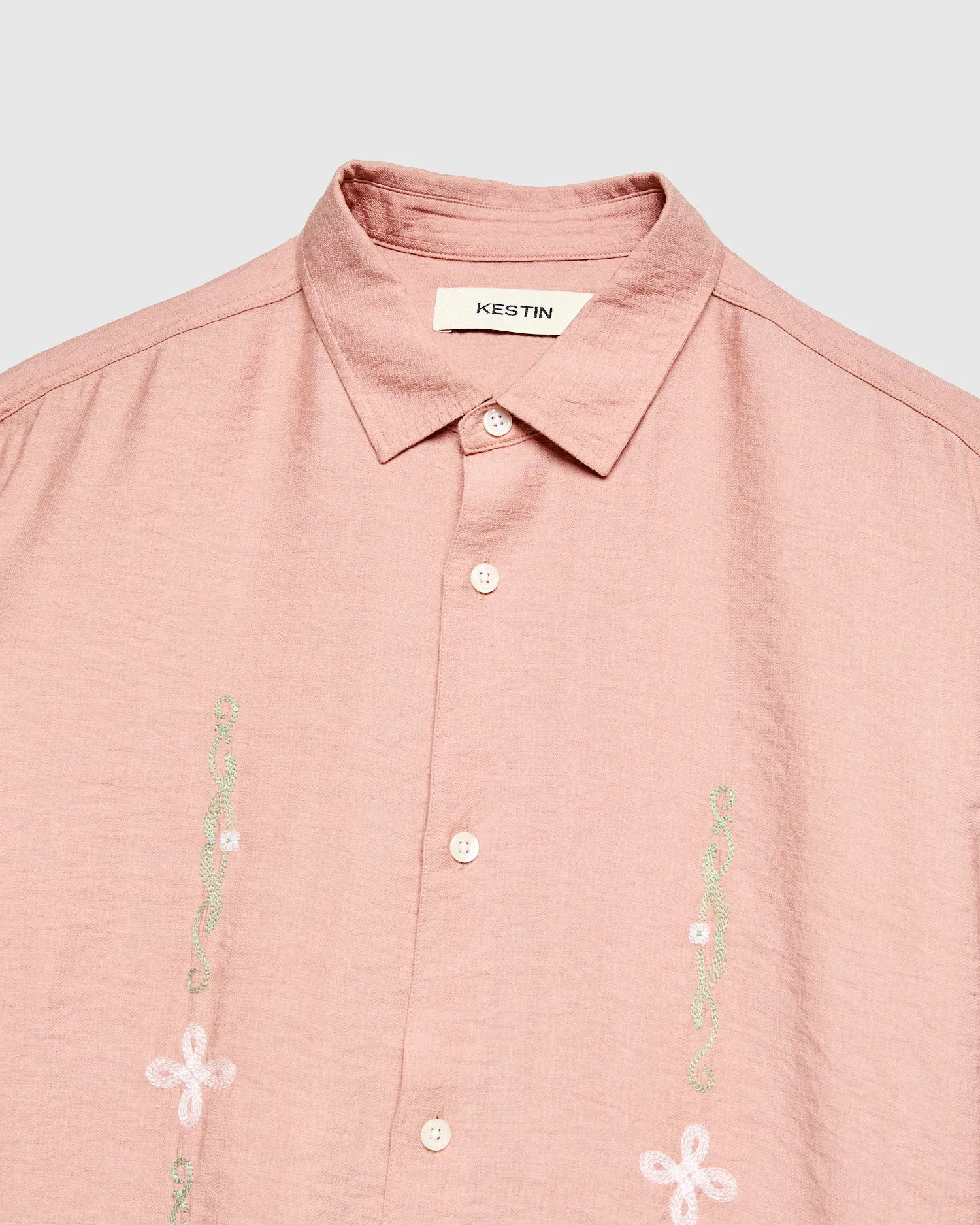 Linen Aberlady Shirt in Dusty Pink