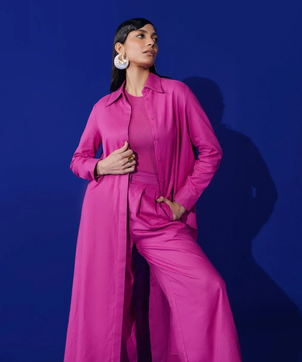 Linen Button Through Dress