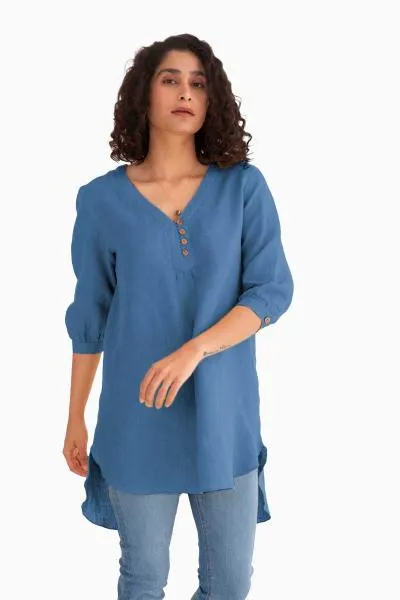 Linen Primrose Top-Sunburnt Yellow