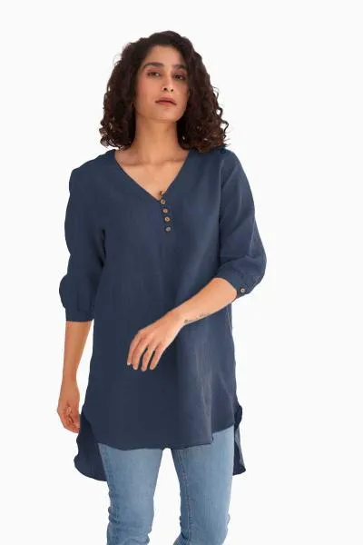 Linen Primrose Top-Sunburnt Yellow
