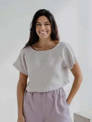 Lisa Linen Button Crop Top | Multiple Colours