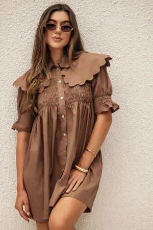 LJC Designs - Flinders Dress Espresso Poplin