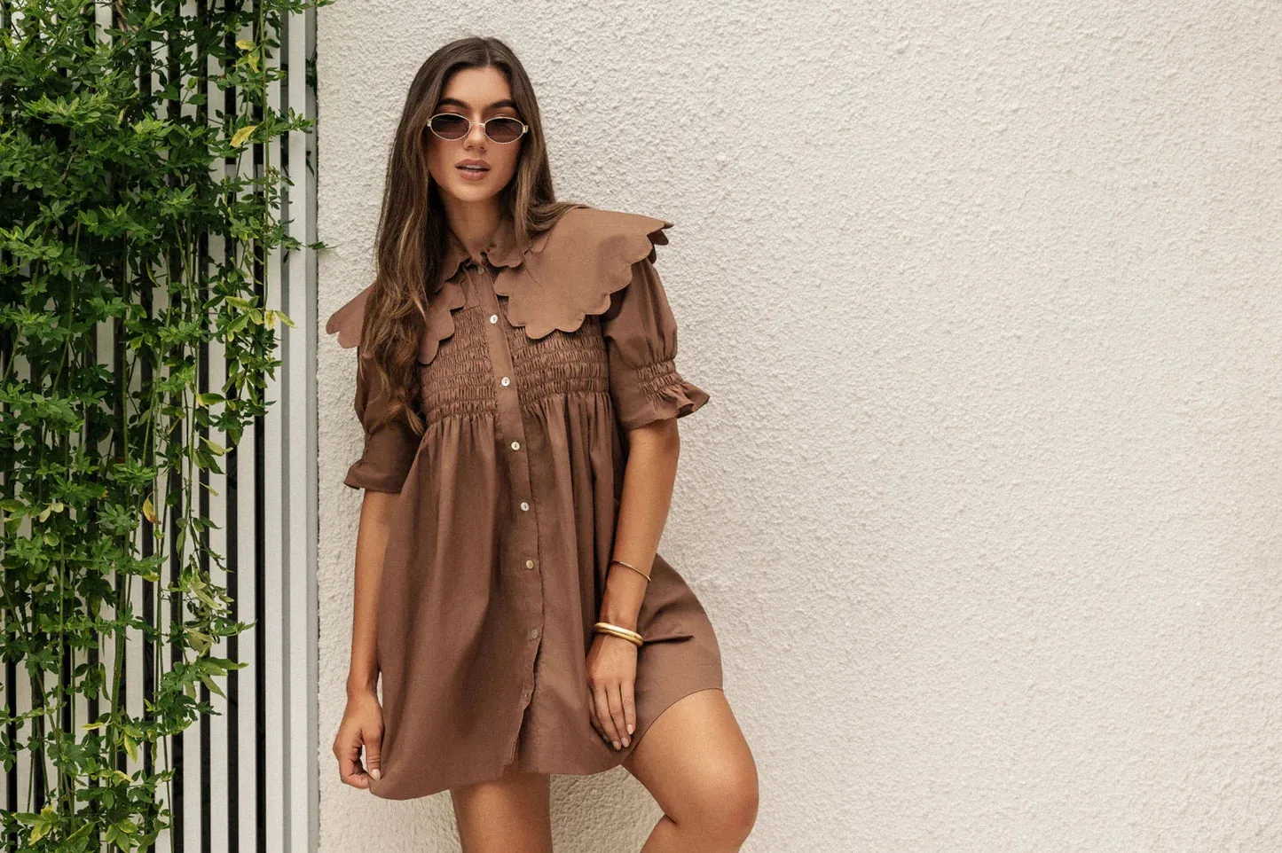 LJC Designs - Flinders Dress Espresso Poplin