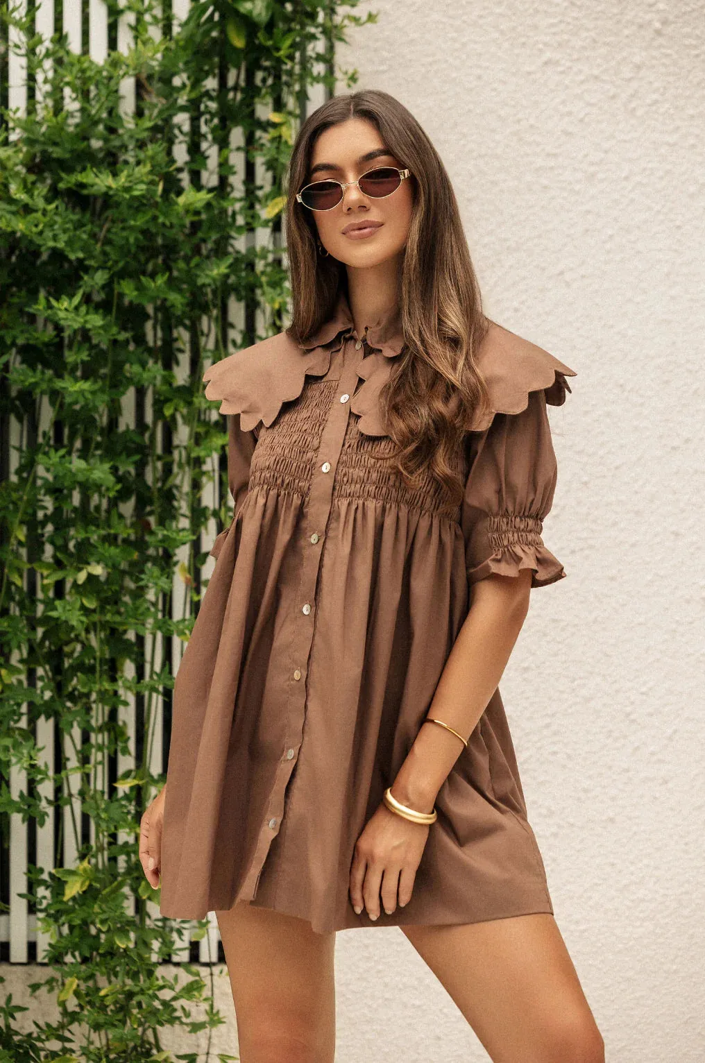 LJC Designs - Flinders Dress Espresso Poplin