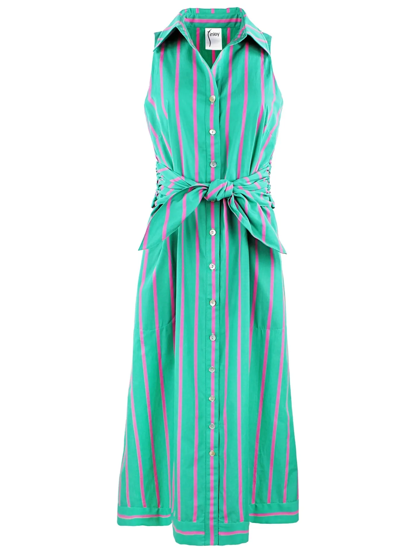 Long Ellis Pink and Green Dress by Finley
