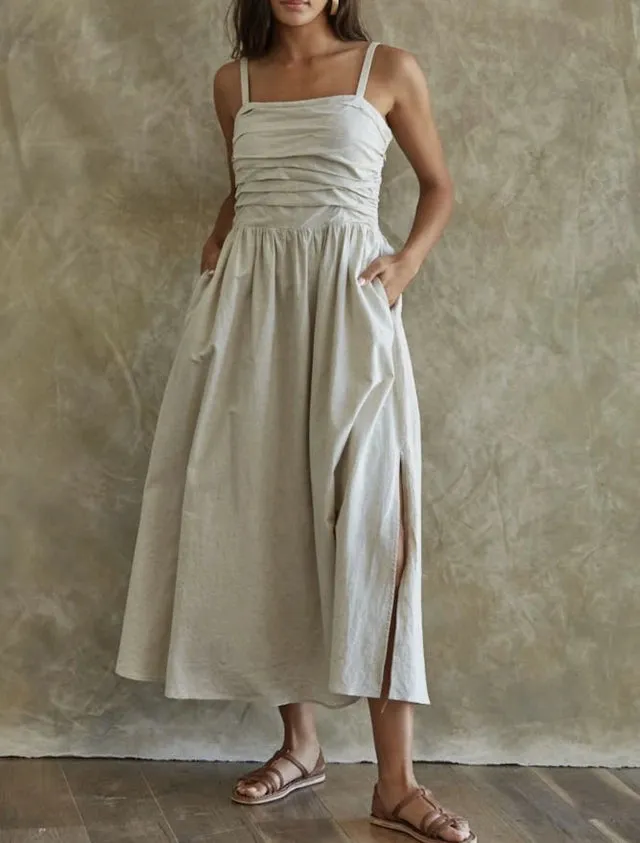 Long Linen Rustic Dress