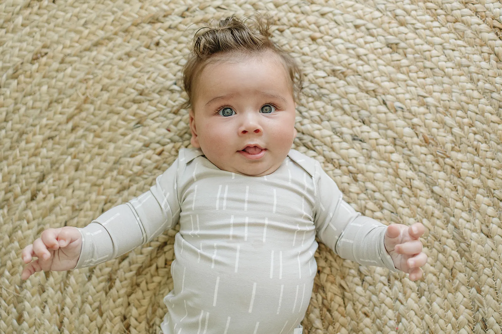 Long Sleeve Bodysuit - Grey Dash