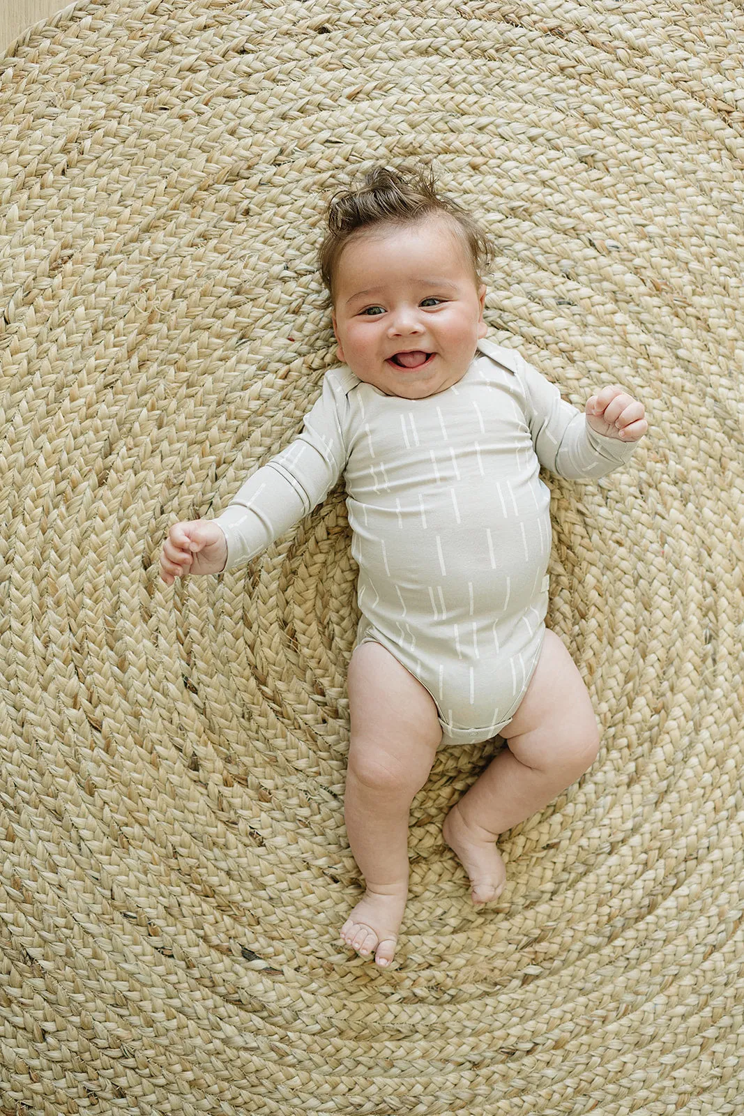 Long Sleeve Bodysuit - Grey Dash
