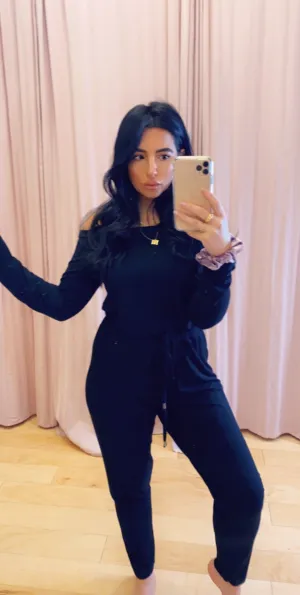 Long Sleeve Off The Shoulder Jumpsuit