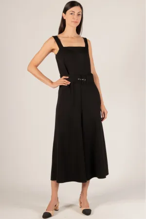 Lori Culotte Belted Jumpsuit | Black