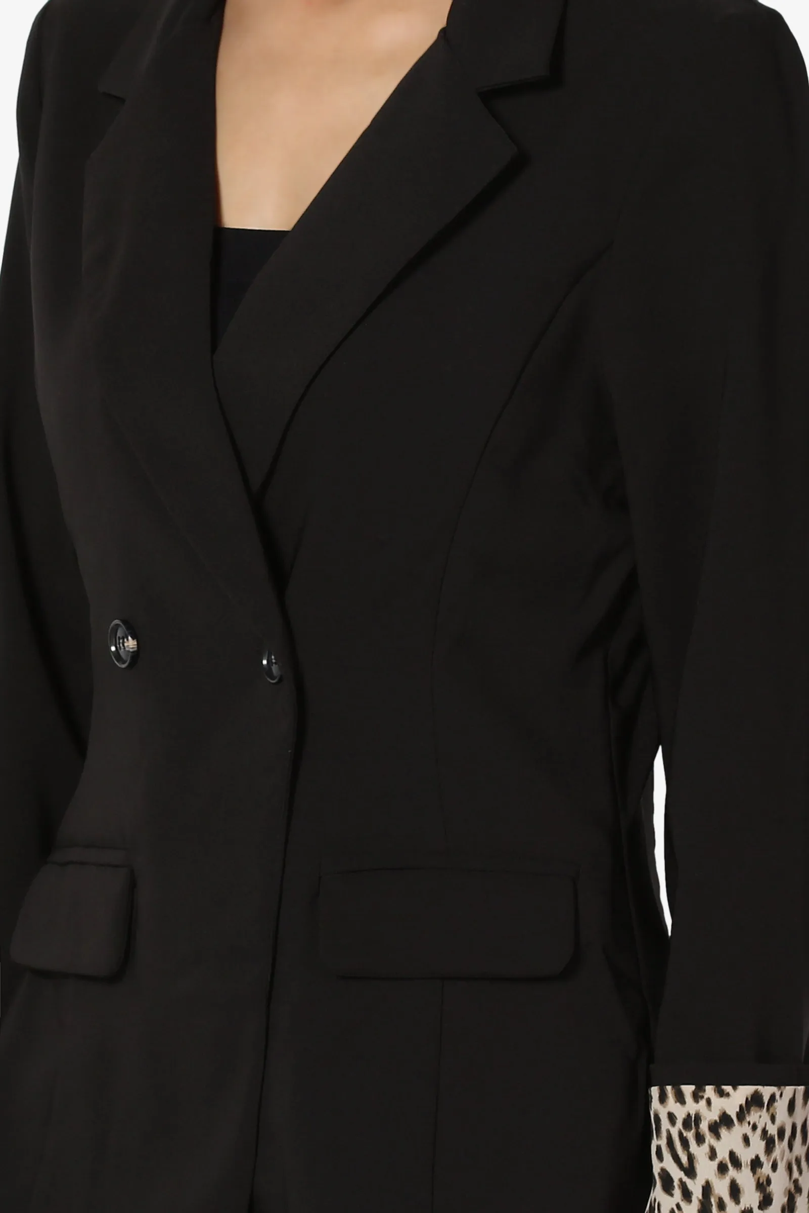 Louisah Double Breasted Crepe Blazer