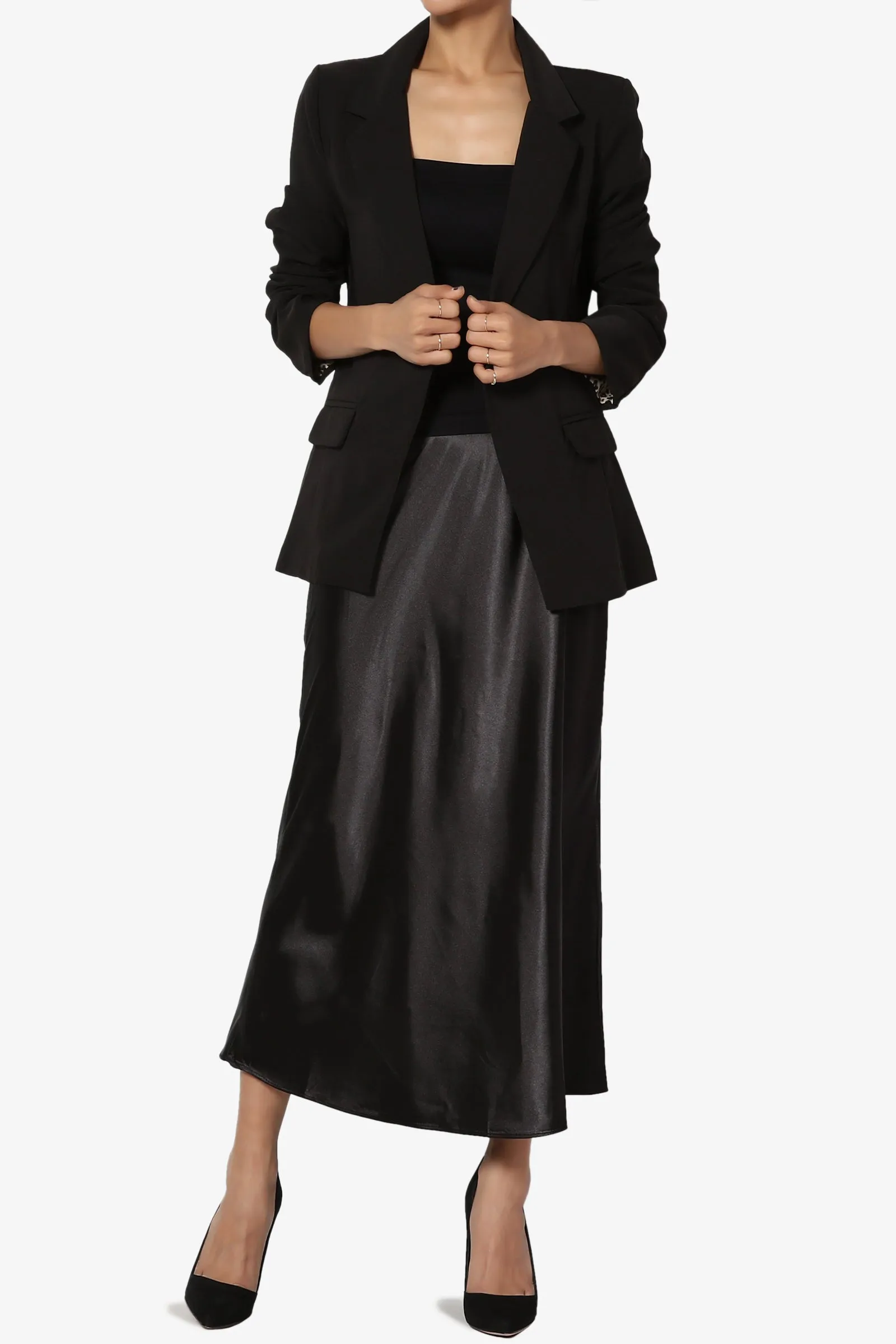 Louisah Double Breasted Crepe Blazer