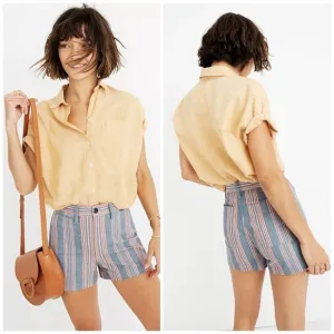 Madewell • Emmett shorts in rainbow stripe
