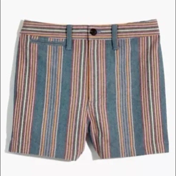 Madewell • Emmett shorts in rainbow stripe